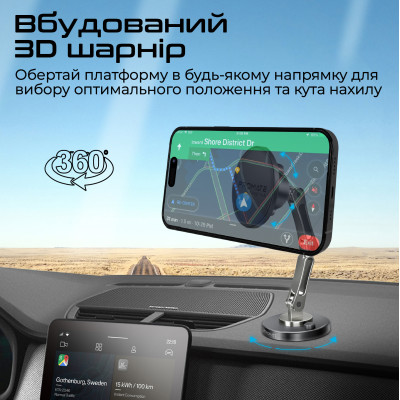 Тримач автомобільний Promate Magnus Black Тримач автомобільний Promate Magnus Black