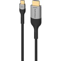 Кабель Promate USB Type-C - HDMI V 2.1 (M/M), 1.8 м, Grey (mediacord-8k.grey) Кабель Promate USB Type-C - HDMI V 2.1 (M/M), 1.8 м, Grey (mediacord-8k.grey)