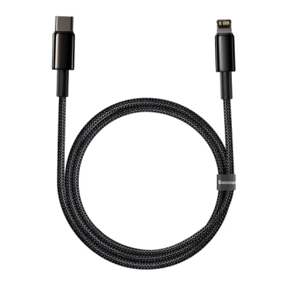 Кабель Baseus Tungsten Gold USB Type-C - Lightning (M/M), 20W, 1 м Black (6953156232037) Кабель Baseus Tungsten Gold USB Type-C - Lightning (M/M), 20W, 1 м Black (6953156232037)