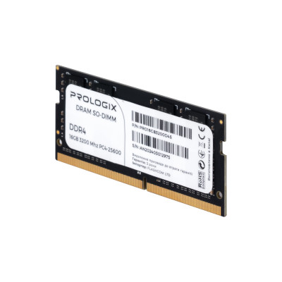 Модуль пам`ятi SO-DIMM DDR4 8GB/3200 Prologix (PRO8GB3200D4S) Модуль пам`ятi SO-DIMM DDR4 8GB/3200 Prologix (PRO8GB3200D4S)