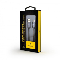 Кабель Cablexpert USB - Lightning (M/M), преміум, 1 м, сірий (CC-USB2S-AMLM-1M-BG) Кабель Cablexpert USB - Lightning (M/M), преміум, 1 м, сірий (CC-USB2S-AMLM-1M-BG)