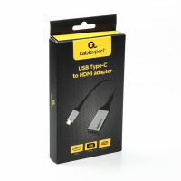Перехідник Cablexpert USB Type-C - HDMI (M/F), 0.15 м, чорний/сріблястий (A-CM-HDMIF4K) Перехідник Cablexpert USB Type-C - HDMI (M/F), 0.15 м, чорний/сріблястий (A-CM-HDMIF4K)