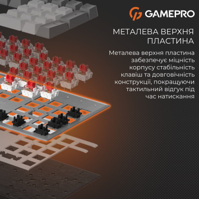 Клавіатура GamePro Genesis Metallic MK144G Outemu Red Swithes USB Gray Клавіатура GamePro Genesis Metallic MK144G Outemu Red Swithes USB Gray