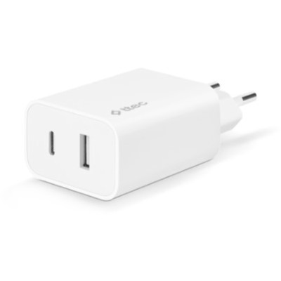 Мережевий зарядний пристрій Ttec SmartCharger Duo PD USB-C/USB-A 32Вт White (2SCS24B) Мережевий зарядний пристрій Ttec SmartCharger Duo PD USB-C/USB-A 32Вт White (2SCS24B)