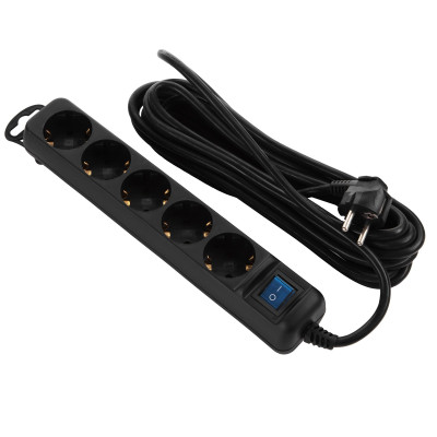 Фільтр живлення 2Е 5хSchuko, 3 м, чорний (2E-U05ESM3BK) Фільтр живлення 2Е 5хSchuko, 3 м, чорний (2E-U05ESM3BK)