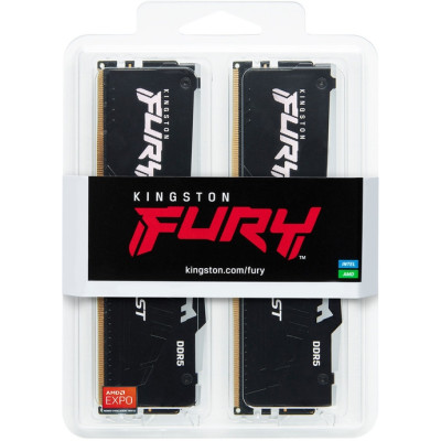 Модуль пам`яті DDR5 2x32GB/5200 Kingston Fury Beast RGB Black (KF552C40BBAK2-64) Модуль пам`яті DDR5 2x32GB/5200 Kingston Fury Beast RGB Black (KF552C40BBAK2-64)