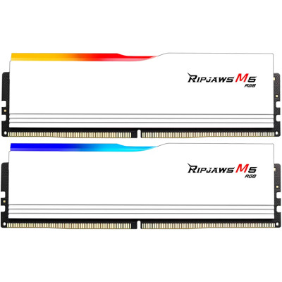 Модуль пам`ятi DDR5 2x32GB/6000 G.Skill Ripjaws M5 RGB White (F5-6000J3238G32GX2-RM5RW) Модуль пам`ятi DDR5 2x32GB/6000 G.Skill Ripjaws M5 RGB White (F5-6000J3238G32GX2-RM5RW)