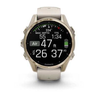 Смарт-годинник Garmin Fenix 8 43mm AMOLED Sapphire Soft Gold with Fog Gray Silicone (010-02903-18) Смарт-годинник Garmin Fenix 8 43mm AMOLED Sapphire Soft Gold with Fog Gray Silicone (010-02903-18)