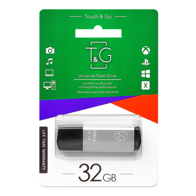 Флеш-накопичувач USB 32GB T&G 121 Vega Series Silver (TG121-32GBSL) Флеш-накопичувач USB 32GB T&G 121 Vega Series Silver (TG121-32GBSL)