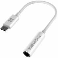 Адаптер Promate AuxLink-C USB Type-C - 3.5 мм (M/F), 0.2 м, White Адаптер Promate AuxLink-C USB Type-C - 3.5 мм (M/F), 0.2 м, White