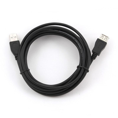 Кабель Cablexpert USB - USB V 2.0 (M/F), подовжувач, 3.0 м, чорний (CCP-USB2-AMAF-10) Кабель Cablexpert USB - USB V 2.0 (M/F), подовжувач, 3.0 м, чорний (CCP-USB2-AMAF-10)