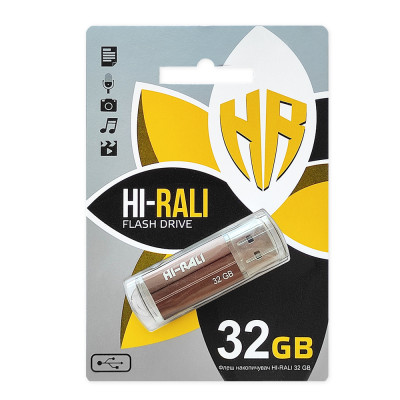 Флеш-накопичувач USB 32GB Hi-Rali Corsair Series Bronze (HI-32GBCORBR) Флеш-накопичувач USB 32GB Hi-Rali Corsair Series Bronze (HI-32GBCORBR)
