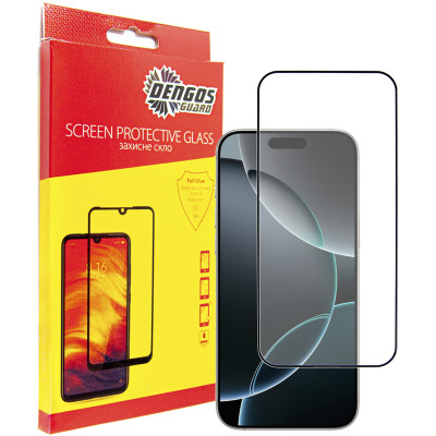 Захисне скло Dengos для Apple iPhone 16 Pro Max Black Full Glue (TGFG-369) Захисне скло Dengos для Apple iPhone 16 Pro Max Black Full Glue (TGFG-369)