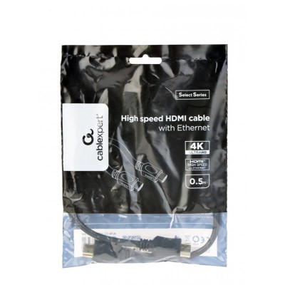 Кабель Cablexpert HDMI - HDMI v.2.0, вилка/вилка, 0.5 м Black (CC-HDMI4L-0.5M) Кабель Cablexpert HDMI - HDMI v.2.0, вилка/вилка, 0.5 м Black (CC-HDMI4L-0.5M)