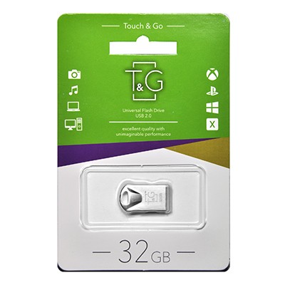 Флеш-накопичувач USB 32GB T&G 106 Metal Series Silver (TG106-32G) Флеш-накопичувач USB 32GB T&G 106 Metal Series Silver (TG106-32G)