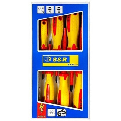 Набір викруток діелектричних S&R PH-SL-TEST-PROFI, 1000V, 7шт (250681307) Набір викруток діелектричних S&R PH-SL-TEST-PROFI, 1000V, 7шт (250681307)