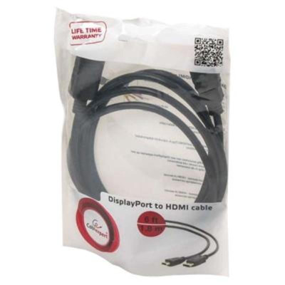Кабель Cablexpert DisplayPort - HDMI (M/M), 1.8 м, Black (CC-DP-HDMI-6) Кабель Cablexpert DisplayPort - HDMI (M/M), 1.8 м, Black (CC-DP-HDMI-6)