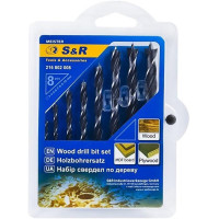 Набір свердл по дереву S&R Meister (216802008) 8шт Набір свердл по дереву S&R Meister (216802008) 8шт