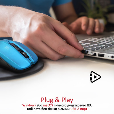 Миша бездротова Promate Contour Blue Миша бездротова Promate Contour Blue