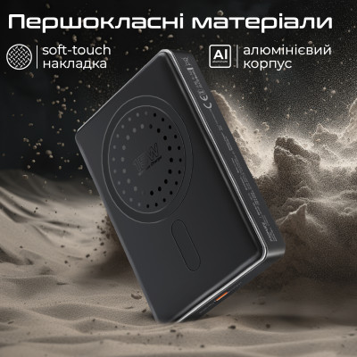 Універсальна мобільна батарея Promate Blade-10 MagSafe 10000mAh 20W Black Універсальна мобільна батарея Promate Blade-10 MagSafe 10000mAh 20W Black