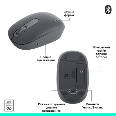 Миша бездротова Logitech M196 Graphite (910-007459) Миша бездротова Logitech M196 Graphite (910-007459)