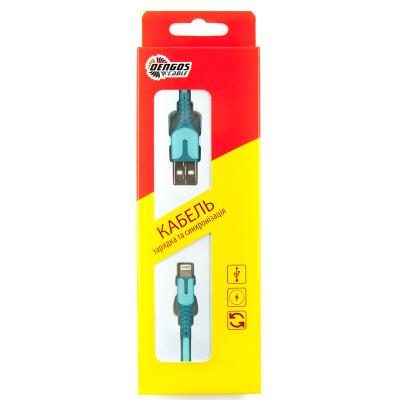 Кабель Dengos USB - Lightning (M/M), 1 м, Blue (PLS-L-IND-SOFT-BLUE) Кабель Dengos USB - Lightning (M/M), 1 м, Blue (PLS-L-IND-SOFT-BLUE)