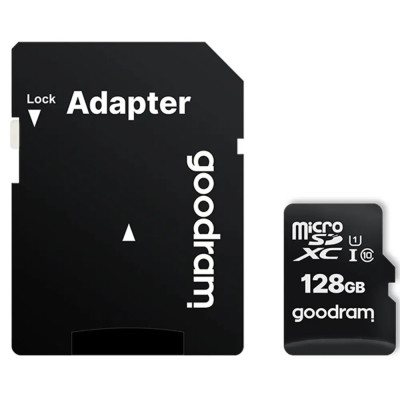 Карта пам`яті MicroSDXC 128GB UHS-I Class 10 Goodram + SD-adapter (M1AA-1280R12) Карта пам`яті MicroSDXC 128GB UHS-I Class 10 Goodram + SD-adapter (M1AA-1280R12)