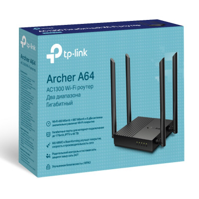 Бездротовий маршрутизатор TP-Link Archer A64 Бездротовий маршрутизатор TP-Link Archer A64