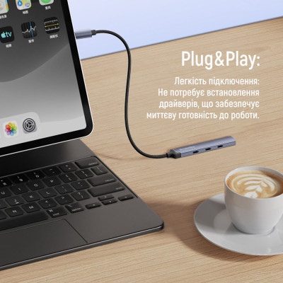USB-хаб СolorWay USB Type-C 4-в-1 (CW-HUB07) USB-хаб СolorWay USB Type-C 4-в-1 (CW-HUB07)