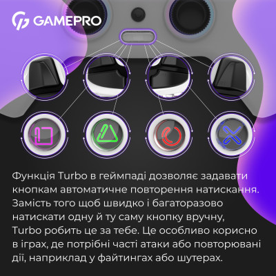 Геймпад GamePro GPS13W White Геймпад GamePro GPS13W White