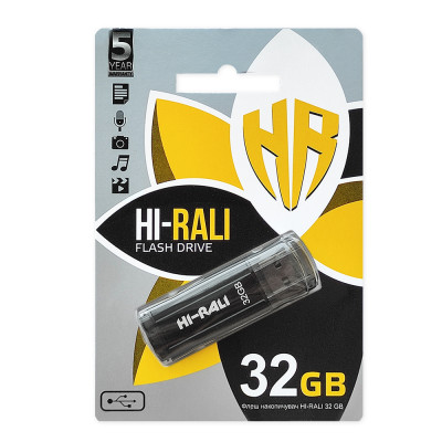 Флеш-накопичувач USB 32GB Hi-Rali Stark Series Black (HI-32GBSTBK) Флеш-накопичувач USB 32GB Hi-Rali Stark Series Black (HI-32GBSTBK)