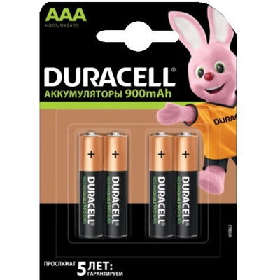 Акумулятор Duracell Recharge DX2400 LSD Ni-MH AAA/HR03 900 mAh BL 4шт Акумулятор Duracell Recharge DX2400 LSD Ni-MH AAA/HR03 900 mAh BL 4шт