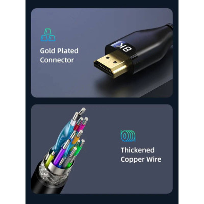 Кабель Cabletime HDMI - HDMI V 2.1 (M/M), 3 м, Black (CH12N) Кабель Cabletime HDMI - HDMI V 2.1 (M/M), 3 м, Black (CH12N)