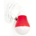USB-світильник з LED-лампочкою Dengos, шнур ~1м, 5V, 5W, Red (LED-BULB-5V5W-RED)