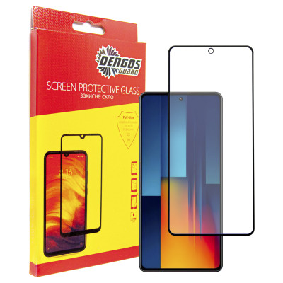 Захисне скло Dengos для Xiaomi Poco M6 Pro 4G Black Full Glue (TGFG-360) Захисне скло Dengos для Xiaomi Poco M6 Pro 4G Black Full Glue (TGFG-360)