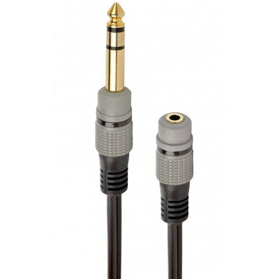 Аудіо-кабель Cablexpert 3.5 мм - 6.35 мм (F/M), 0.2 м, чорний (A-63M35F-0.2M) Аудіо-кабель Cablexpert 3.5 мм - 6.35 мм (F/M), 0.2 м, чорний (A-63M35F-0.2M)