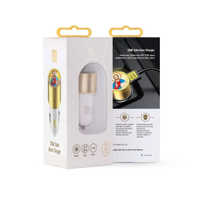 Автомобільний зарядний пристрій Luxe Cube Guardian J 2USB 3.4А, білий (8889998698497) Автомобільний зарядний пристрій Luxe Cube Guardian J 2USB 3.4А, білий (8889998698497)