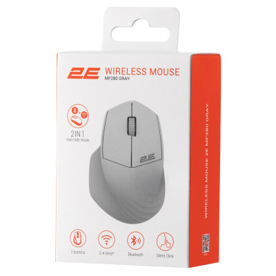 Миша бездротова 2E MF280 Silent Gray (2E-MF280WGR) Миша бездротова 2E MF280 Silent Gray (2E-MF280WGR)