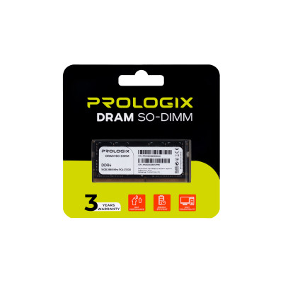 Модуль пам`ятi SO-DIMM DDR4 16GB/2666 Prologix (PRO16GB2666D4S) Модуль пам`ятi SO-DIMM DDR4 16GB/2666 Prologix (PRO16GB2666D4S)