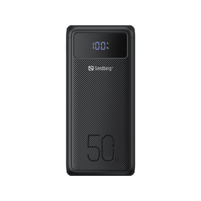 Універсальна мобільна батарея Sandberg Powerbank 50000mAh, USB-C PD 130W, Black (420-75)