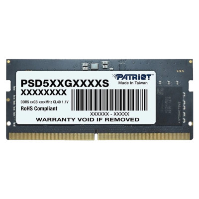 Модуль пам`яті SO-DIMM DDR5 32GB/4800 Patriot Signature Line (PSD532G48002S) Модуль пам`яті SO-DIMM DDR5 32GB/4800 Patriot Signature Line (PSD532G48002S)