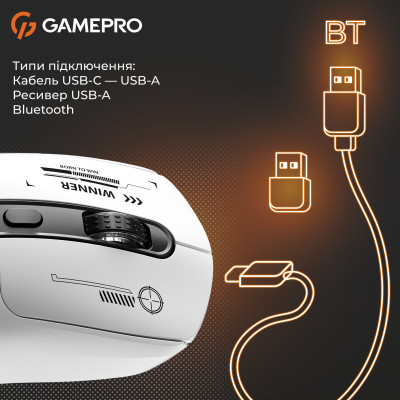 Миша бездротова GamePro Genesis Winner White (GM079W) Миша бездротова GamePro Genesis Winner White (GM079W)