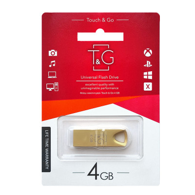 Флеш-накопичувач USB 4GB T&G 117 Metal Series Gold (TG117GD-4G) Флеш-накопичувач USB 4GB T&G 117 Metal Series Gold (TG117GD-4G)