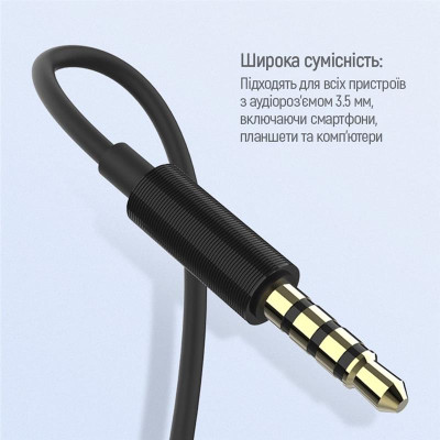 Гарнітура СolorWay Slim 3.5 mm Wired Earphone Blast 1 Black (CW-WD01BK) Гарнітура СolorWay Slim 3.5 mm Wired Earphone Blast 1 Black (CW-WD01BK)