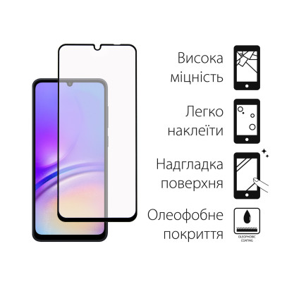 Захисне скло Dengos для Samsung Galaxy A05s SM-A057 Black Full Glue (DG-TG2P-01) 2шт Захисне скло Dengos для Samsung Galaxy A05s SM-A057 Black Full Glue (DG-TG2P-01) 2шт