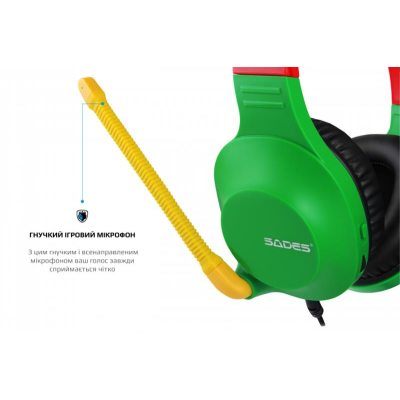 Гарнитура Sades SA-721 Spirits Rasta (sa721rsj)
