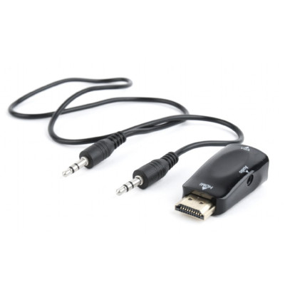 Адаптер Cablexpert HDMI - VGA V 1.4 (M/F), Black (A-HDMI-VGA-02) Адаптер Cablexpert HDMI - VGA V 1.4 (M/F), Black (A-HDMI-VGA-02)
