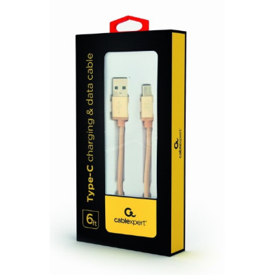 Кабель Cablexpert USB - USB Type-C V 2.0 (M/M), 1.8 м, золотистий (CCB-mUSB2B-AMCM-6-G) Кабель Cablexpert USB - USB Type-C V 2.0 (M/M), 1.8 м, золотистий (CCB-mUSB2B-AMCM-6-G)