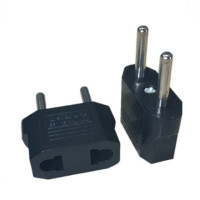 Переходник вилка Тип А (CN) - Евровилка (EU) плоский пластиковий, чорний (2000700008311) Переходник вилка Тип А (CN) - Евровилка (EU) плоский пластиковий, чорний (2000700008311)