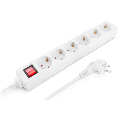 Фільтр живлення REAL-EL RS-6 Protect M 1.8м White (EL122300031)